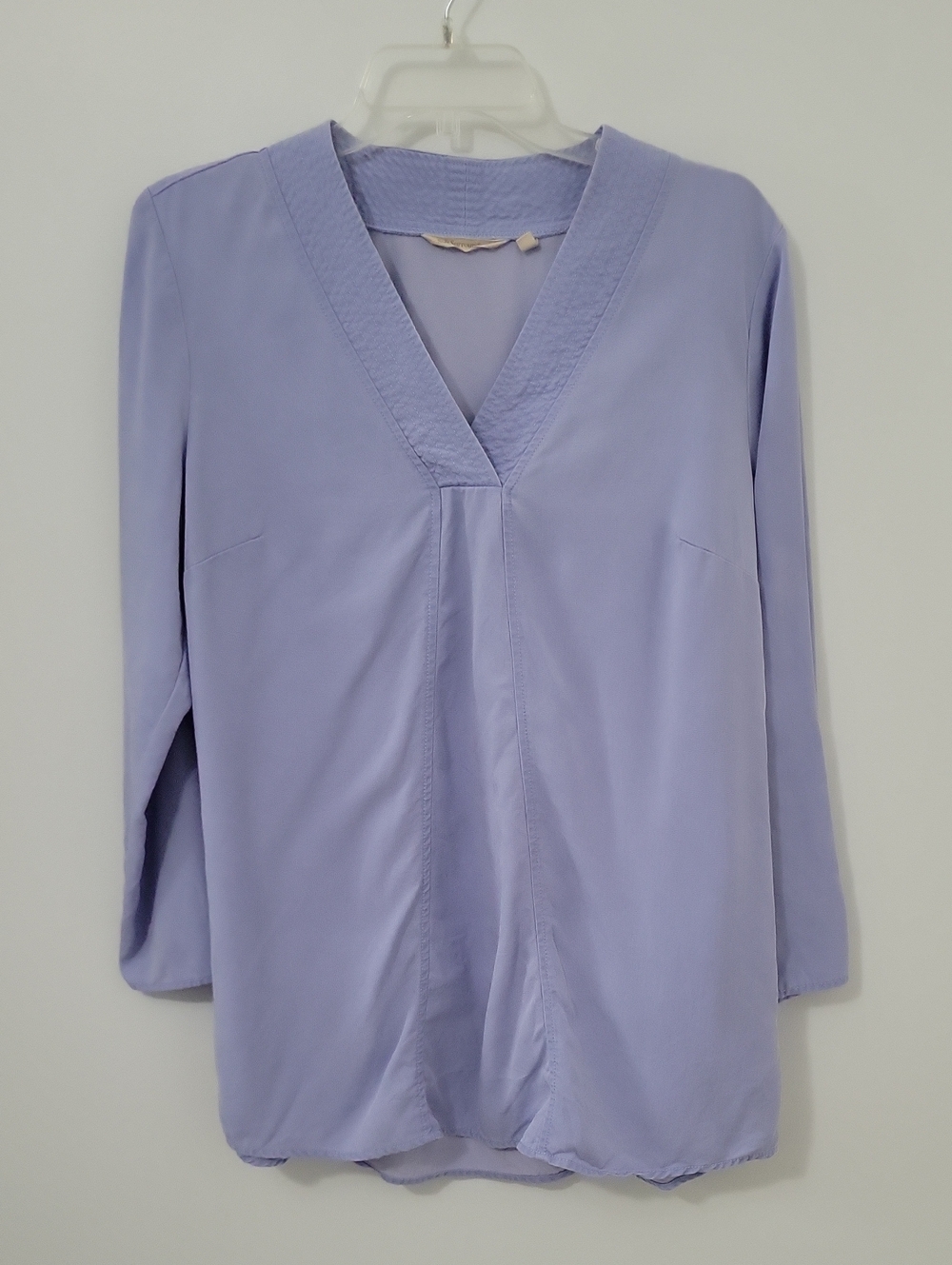 Soft Surroundings Lavender V-Neck Women's Blouse, Size Medium